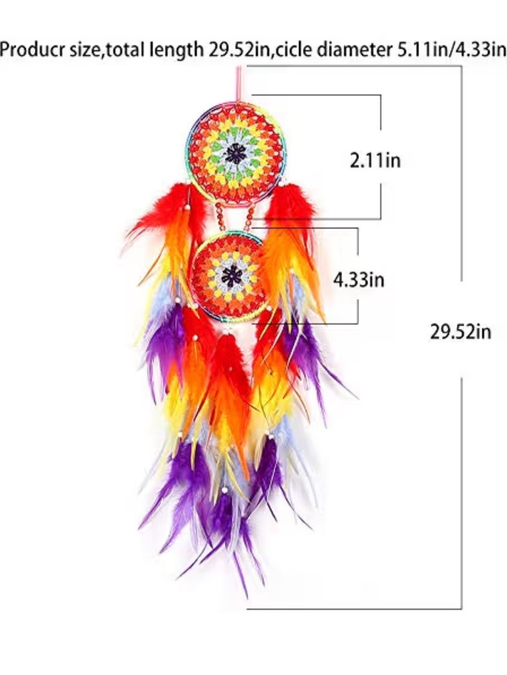 Handmade Dream Catcher,Double Color Cipher - Picture 5 of 6